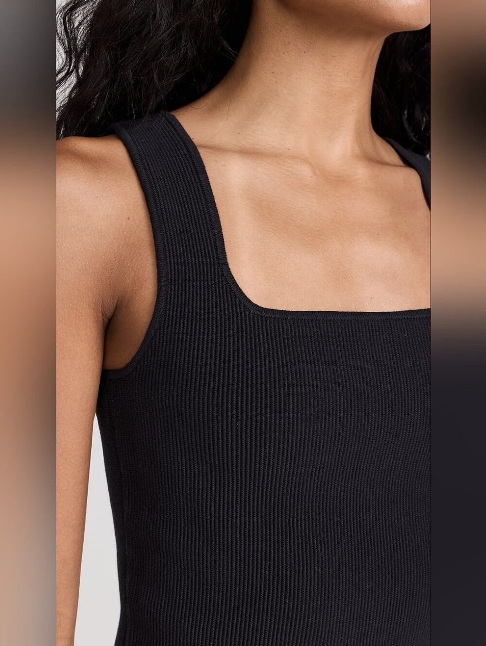 Reformation Julia Ribbed Sweater Tank in Black Size XL - Picture 8 of 13